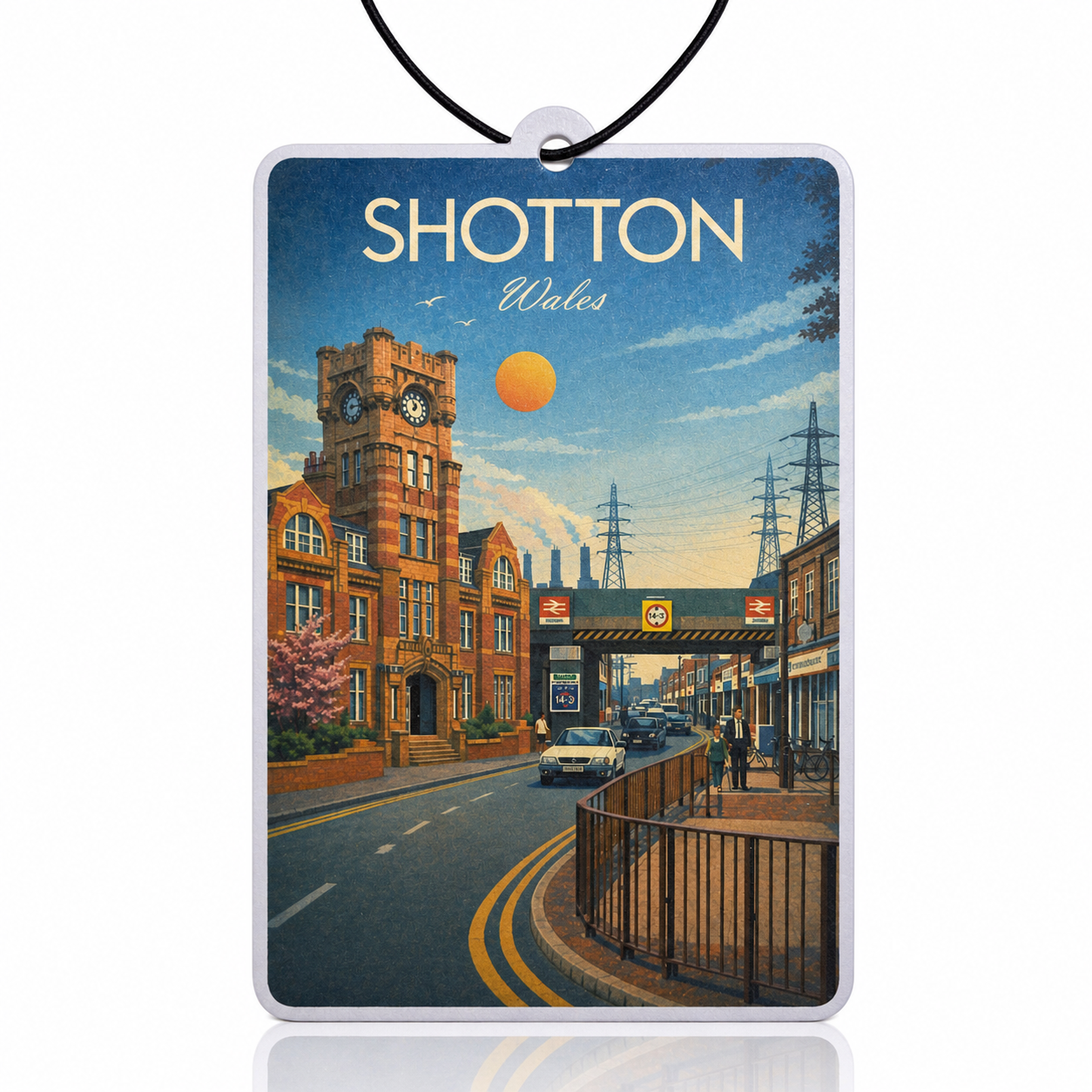 Shotton Car Air Freshener - Travel Poster Accessory and Novelty Car Gift - MyFreshScent