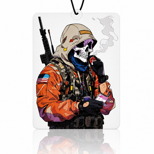 Tactical military skeleton car air freshener
