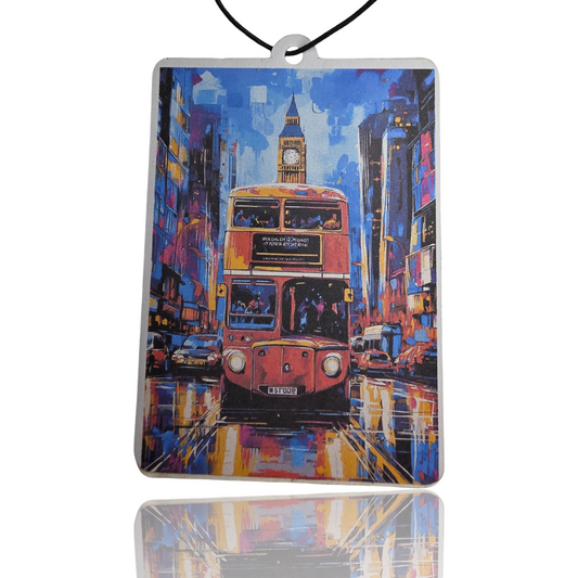 London Routemaster Poster Car Air Freshener - Oil Painting Style