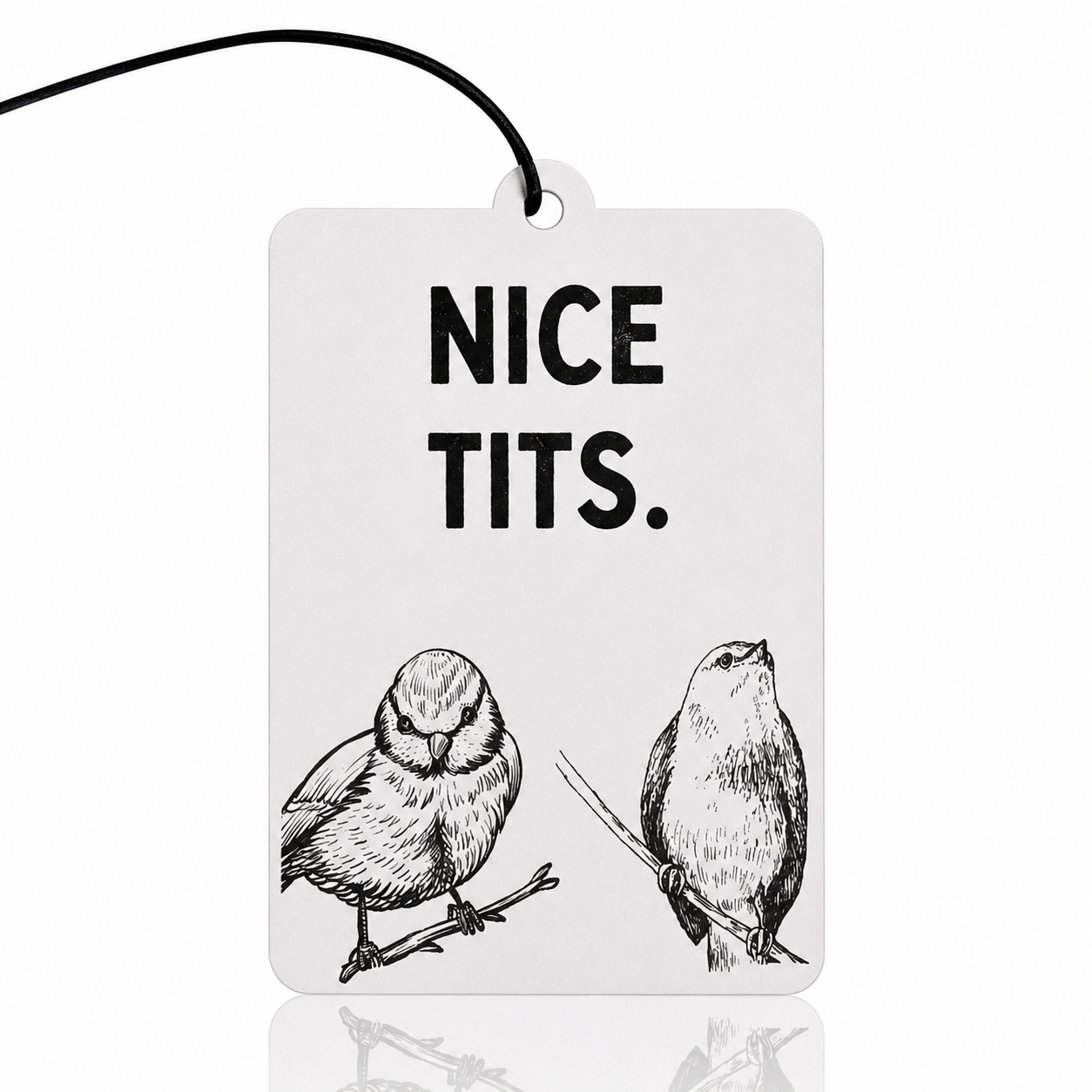 Pun Nice Tits Car Air Freshener - Humorous Hanging Accessory & Fun Gift for Your Vehicle - MyFreshScent